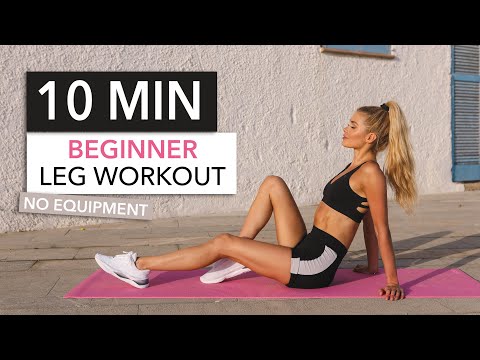 10 MIN BEGINNER LEG WORKOUT .. with breaks! Booty, Thighs & Hamstrings / No Equipment I Pamela Reif